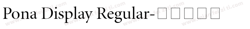 Pona Display Regular字体转换